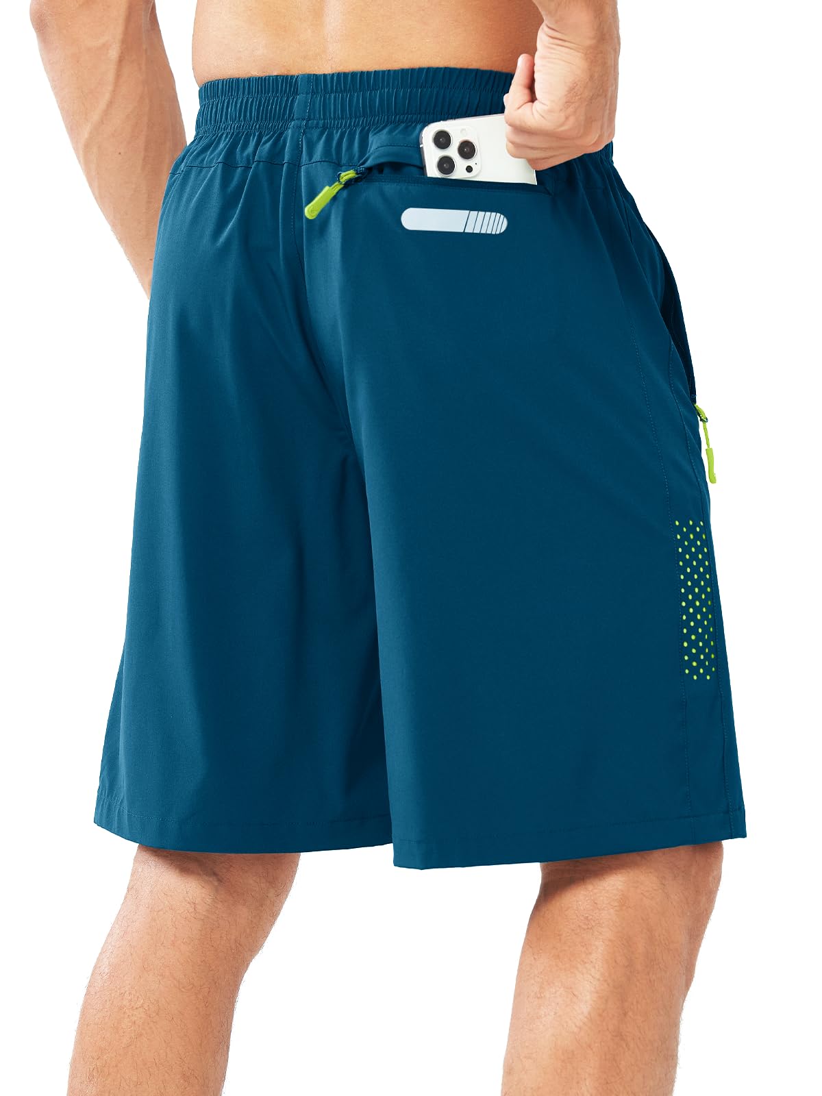 NORTHYARD Men's Athletic Running Shorts Quick Dry Workout Shorts 7"/ 5"/ 9" Lightweight Sports Gym Basketball Tennis Hiking Exercise SEABLUE-9inch L