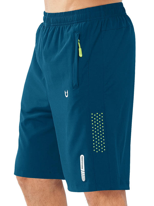 NORTHYARD Men's Athletic Running Shorts Quick Dry Workout Shorts 7"/ 5"/ 9" Lightweight Sports Gym Basketball Tennis Hiking Exercise SEABLUE-9inch L